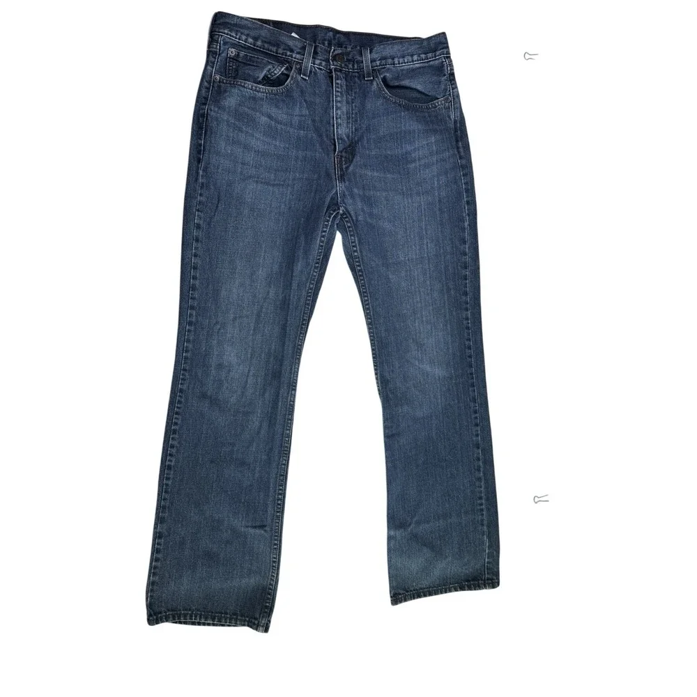 Levis 527 Slim Bootcut Jeans Mens 34x32 Medium Wash Blue Denim Pants